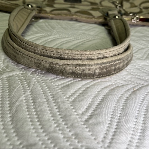 Coach Poppy Glam Women’s Metallic $ Camel Shoulder Tote Bag - Picture 5 of 9